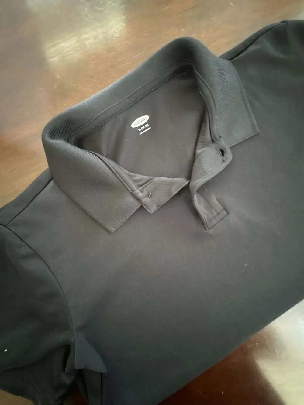 Old Navy Boys Black Short Sleeve Polo Shirt Size XL 14-16